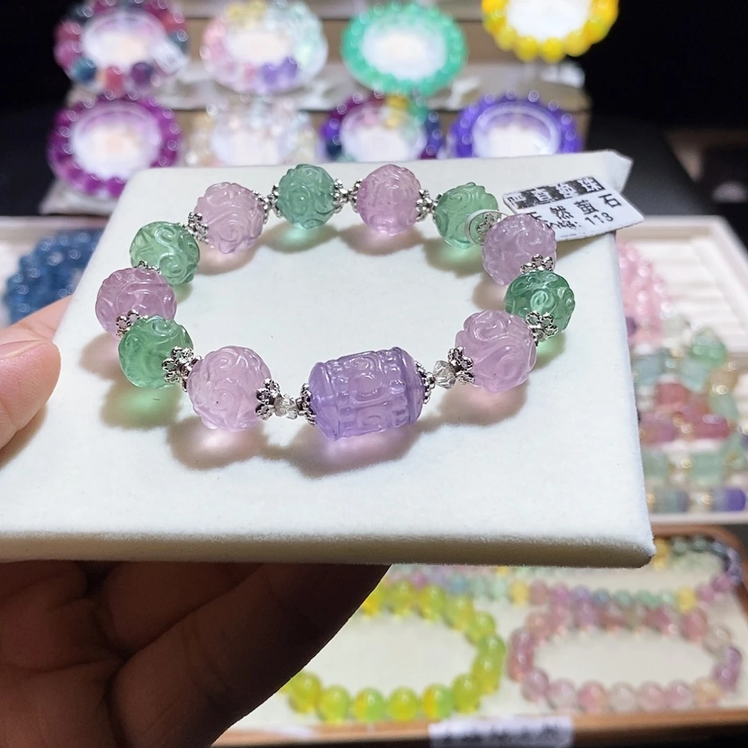 萤石未镶嵌手链祥云设计款