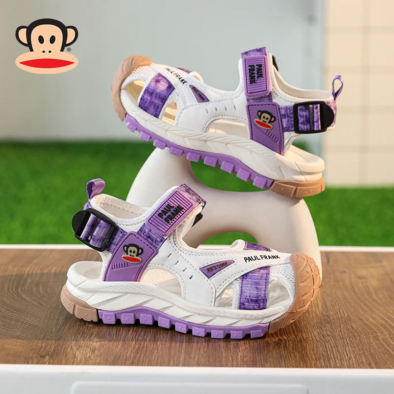 大嘴猴女童包头凉鞋儿童鞋子夏季中大童小女孩宝宝防滑运动沙滩鞋