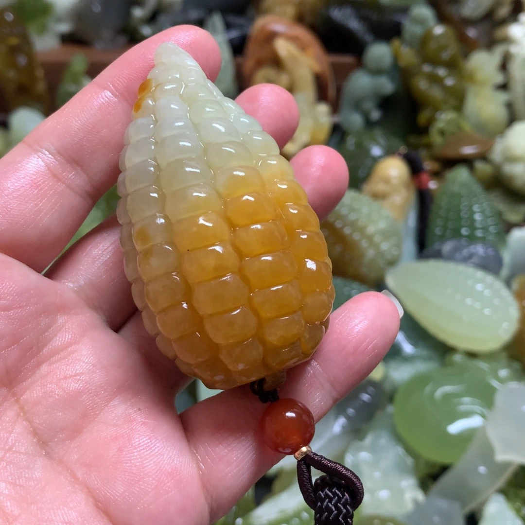 岫玉未镶嵌手把手把