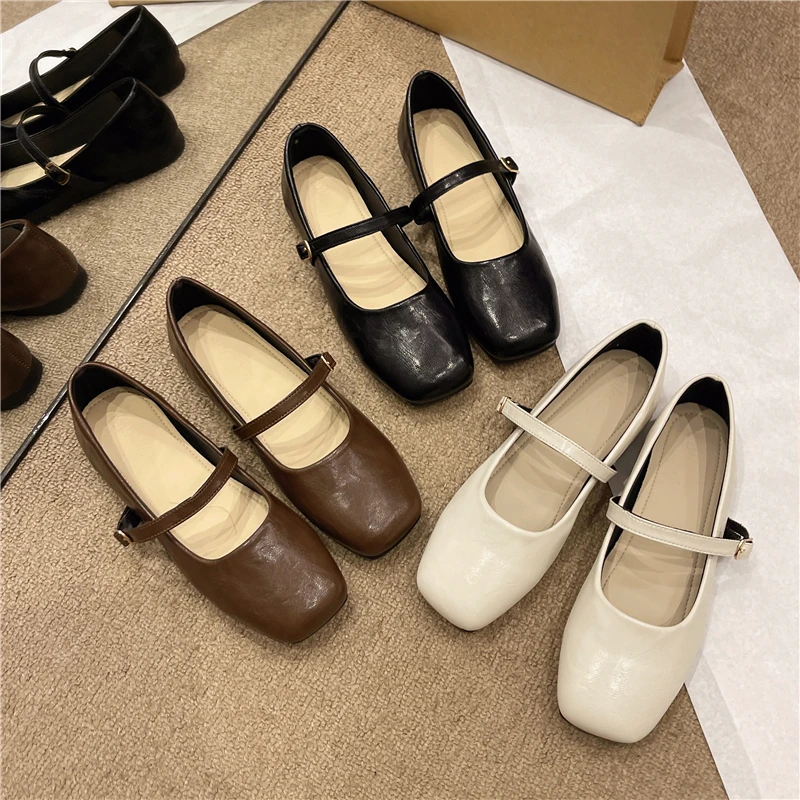 法式玛丽珍单鞋女温柔晚风配裙子平底春夏季2025新款小皮鞋豆豆鞋