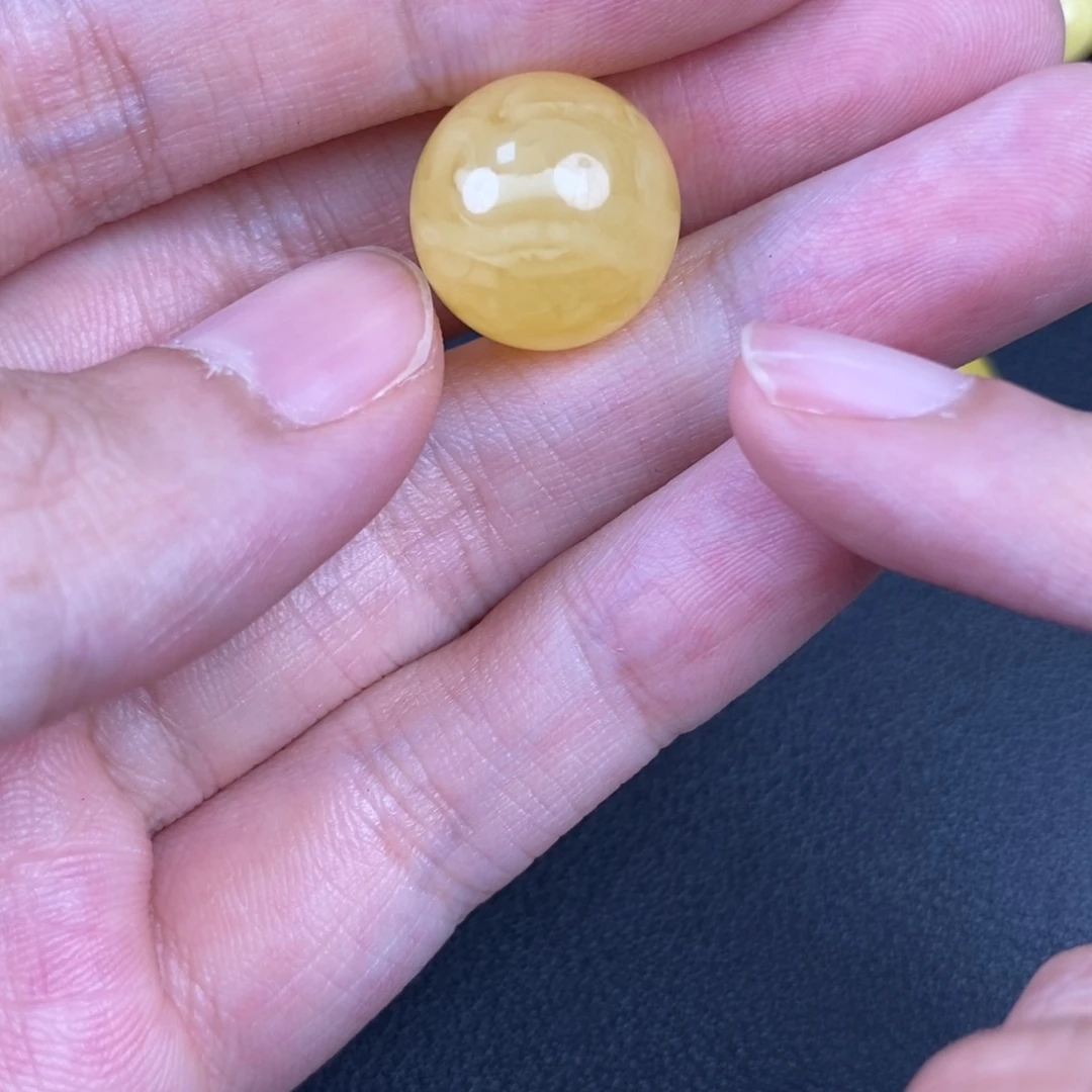 未镶嵌琥珀裸石黄阶虎皮5