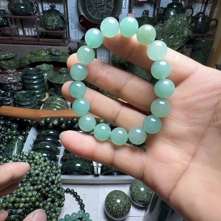 未镶嵌蛇纹石玉手串