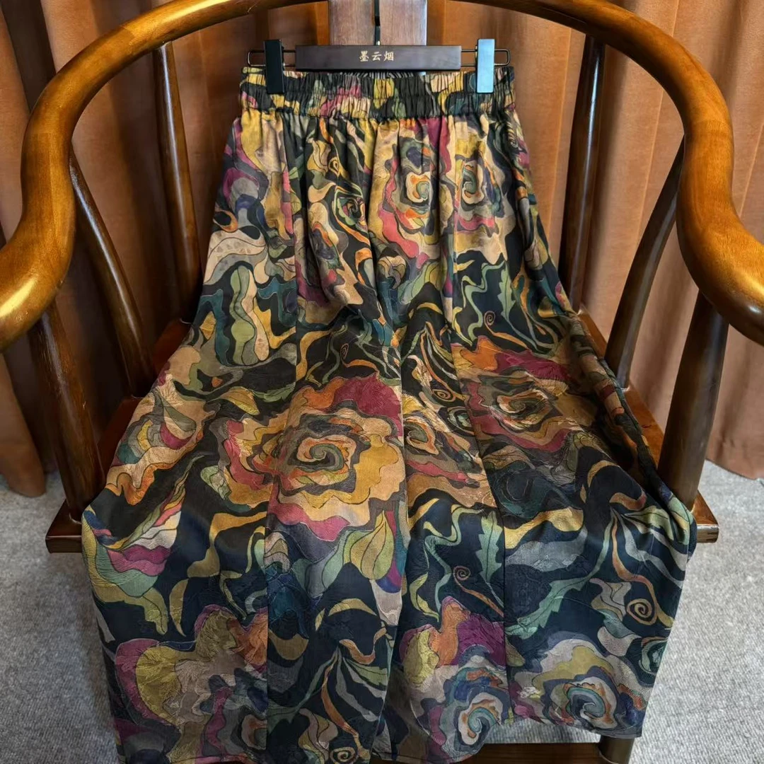 【凤栖】国风精选七彩云南高定系列灯笼裤时尚潮流新中式哈伦裤女士