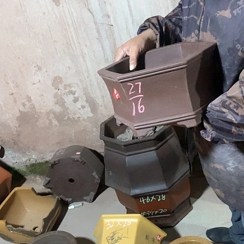 紫砂花盆手工制作