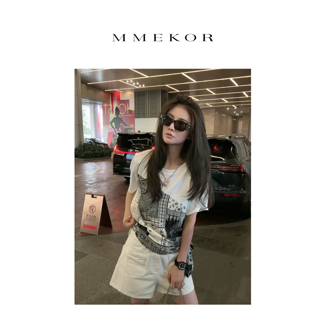 MMEKOR “切片短袖”T恤 2025新款静奢老钱风设计感短袖 89896