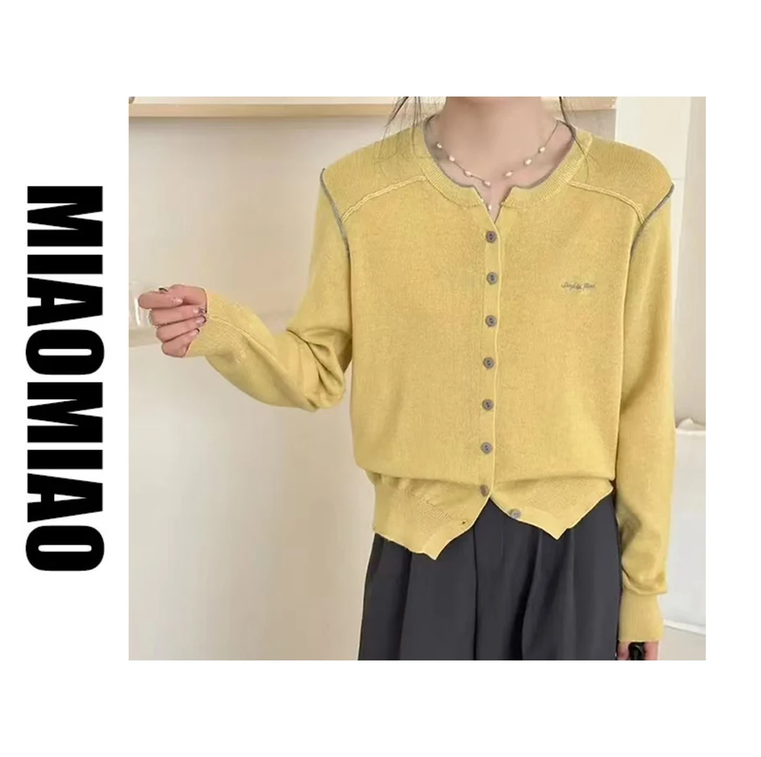 韩系甜衫针织春季气质秋季新款大码胖mm超好看针织衫