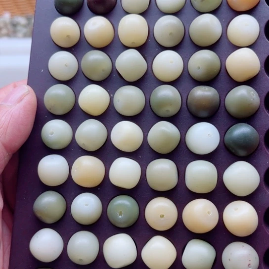 吊坠白玉菩提瑕疵13多宝苹果60颗