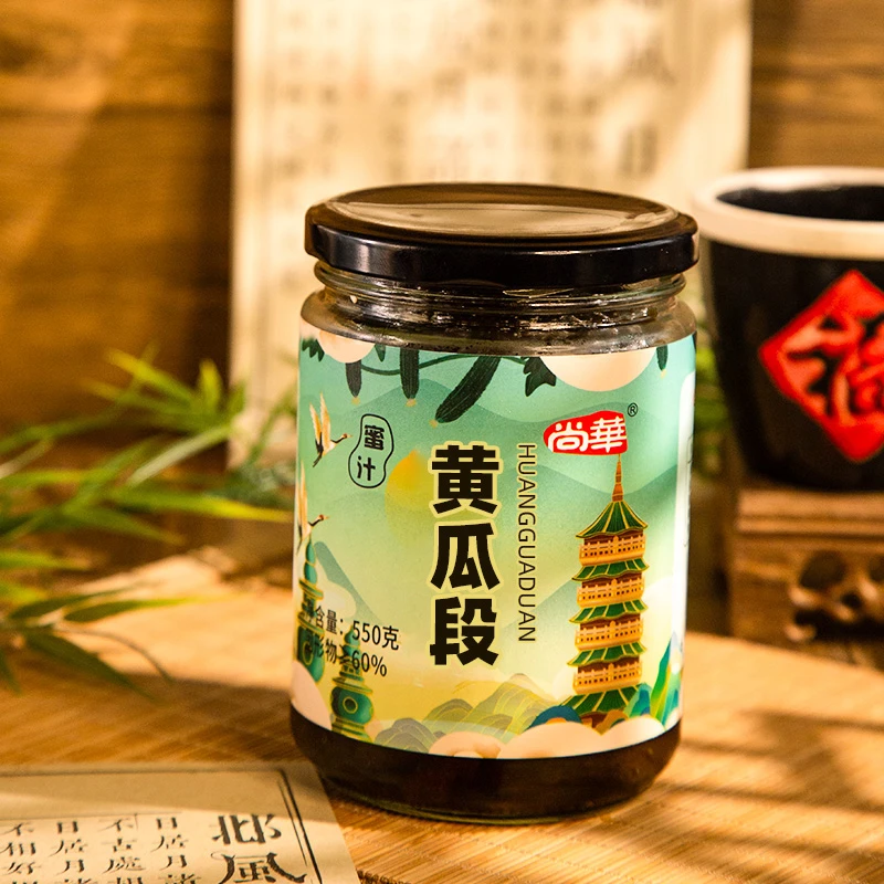 尚华酱瓜段苏州黄瓜咸菜爽口饭菜泡菜酱黄瓜尚华酱菜蜜汁传统