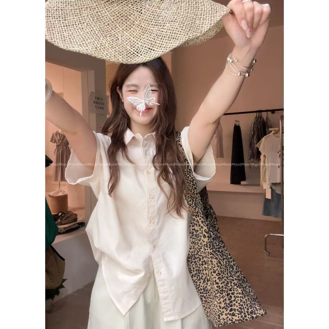 【mooi】'仲夏小调'春夏新款韩版ins风小众设计感衬衫