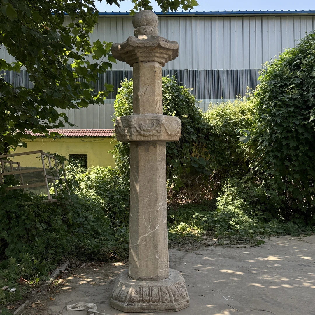 汉白玉佛塔庭院摆件