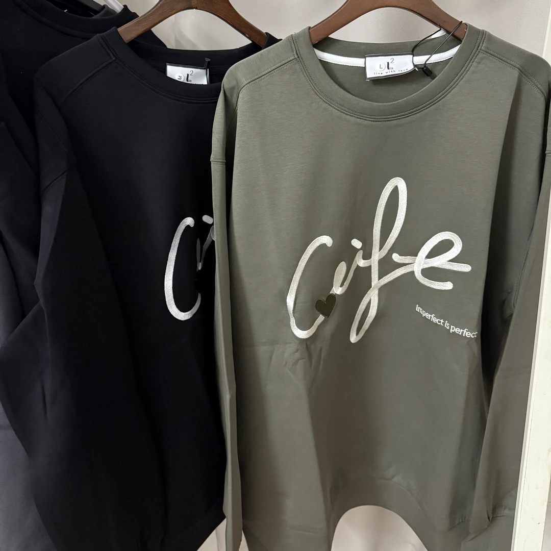 2025设计感小众刺绣圆领套头卫衣女春秋款美式宽松短款纯色上衣