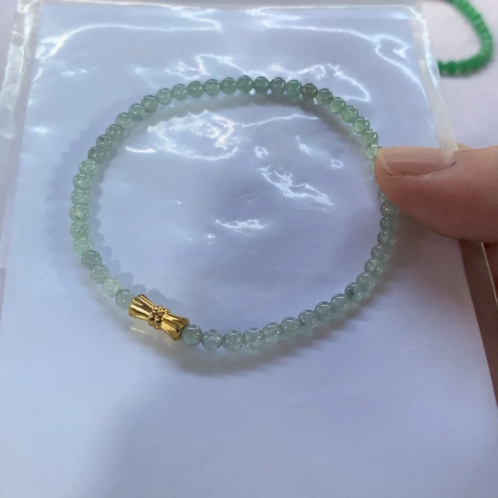 定制翡翠未镶嵌定制翡翠珠串冰乌鸡