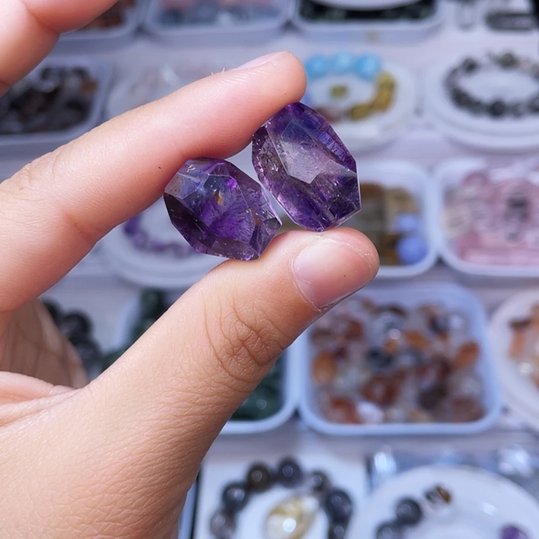 水晶单珠未镶嵌紫晶