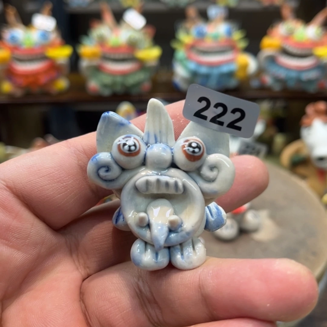 陶瓷纯手工抽象陶瓷摆件222