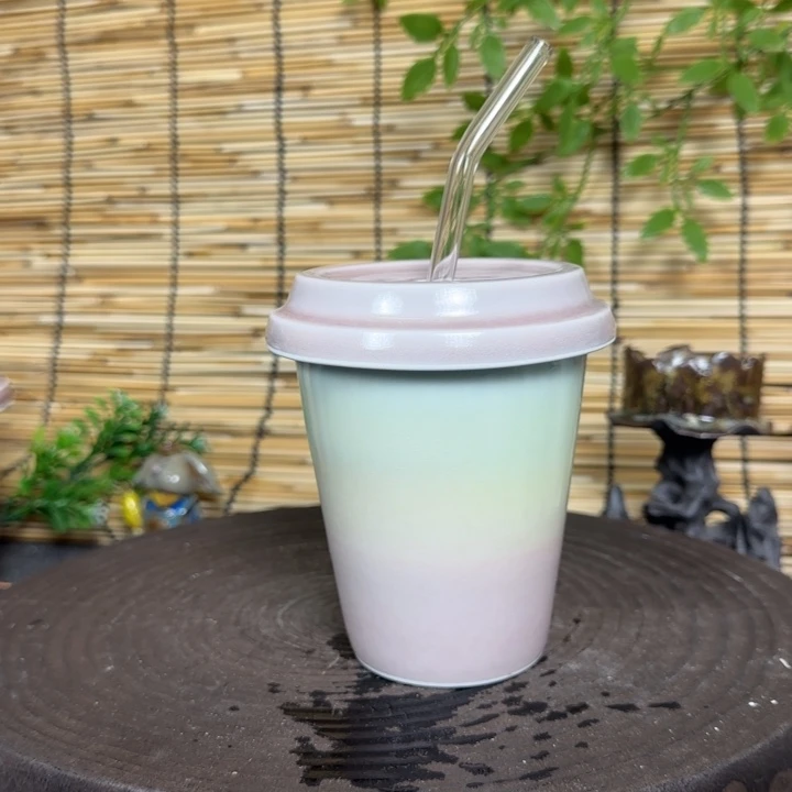 陶瓷杯面微瑕高温颜色釉窑变咖啡杯