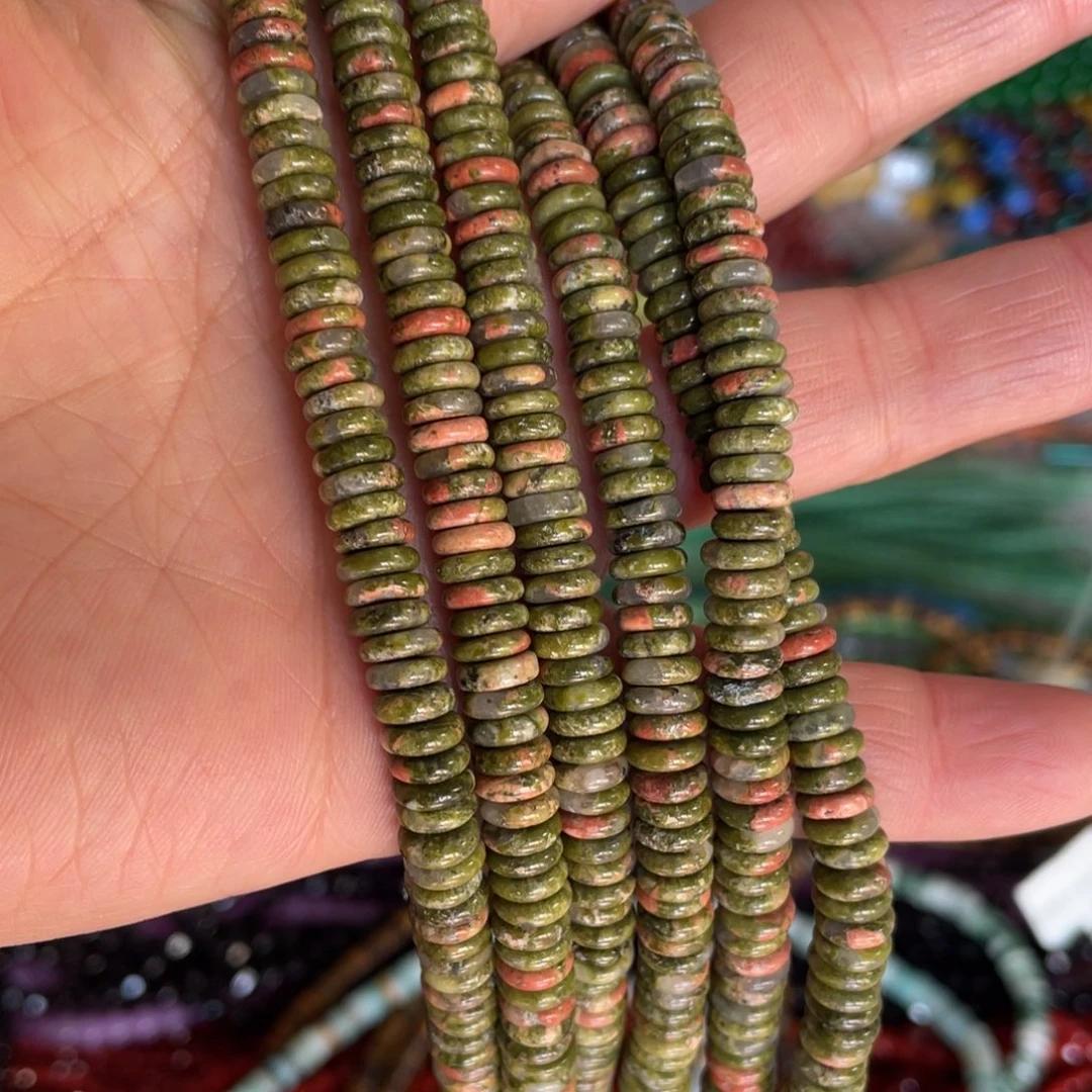 玛瑙/玉髓珠宝半成品未镶嵌花绿宝算盘6m