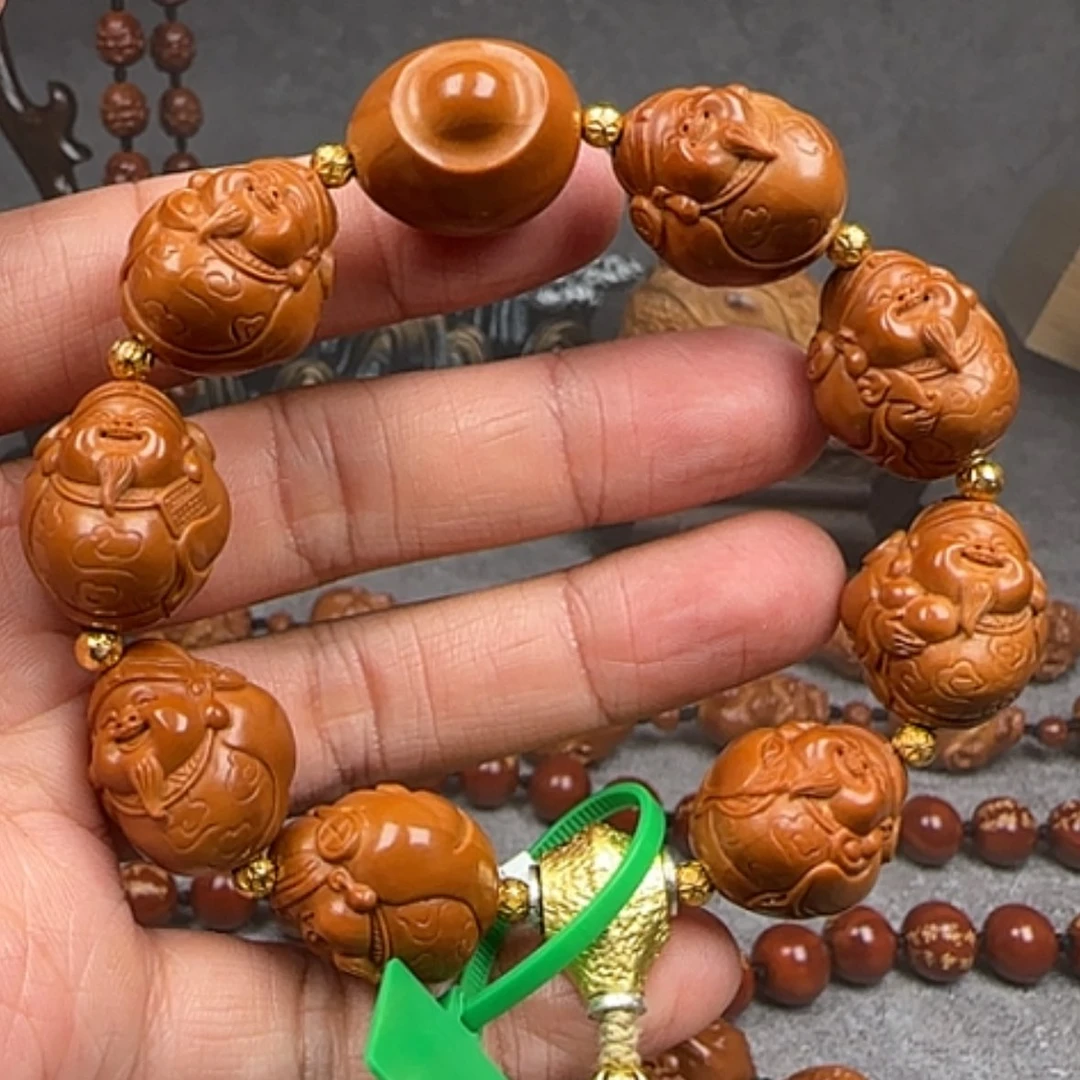 【闪购商品】手串橄榄核八宝小财神