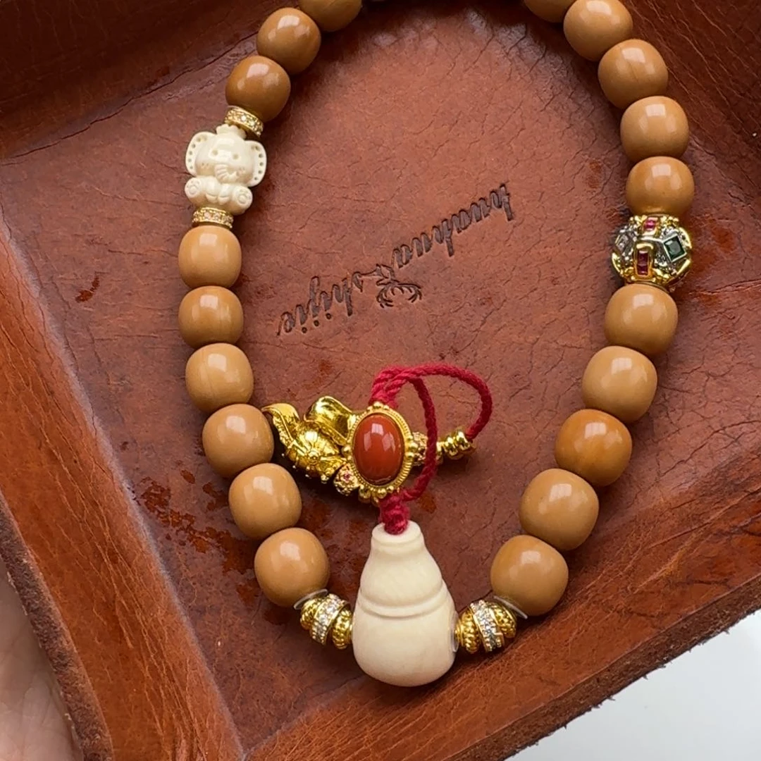 猛犸象牙手串/手链/手镯010 猴头手持