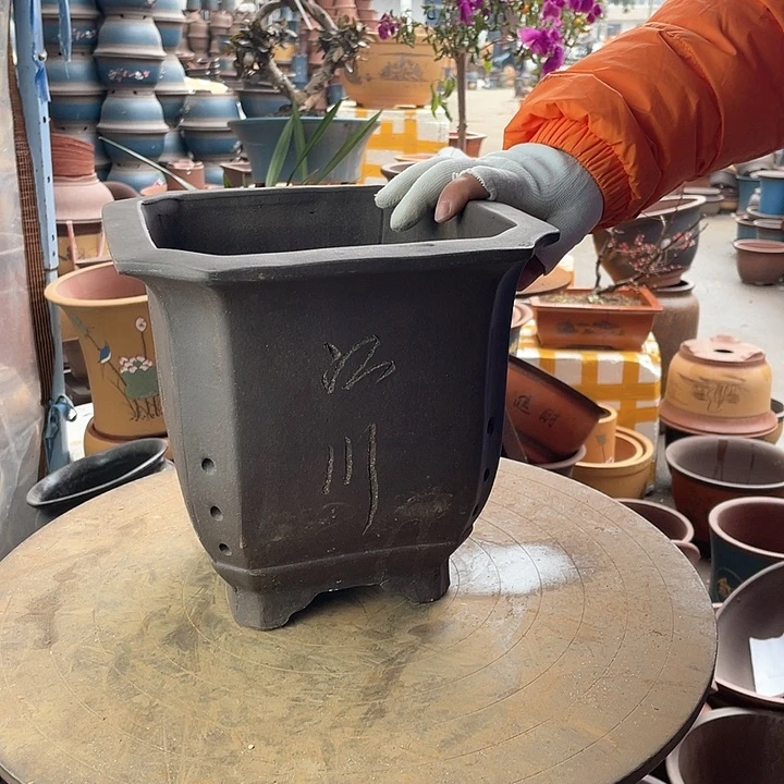 紫砂宜兴紫砂切角四方23