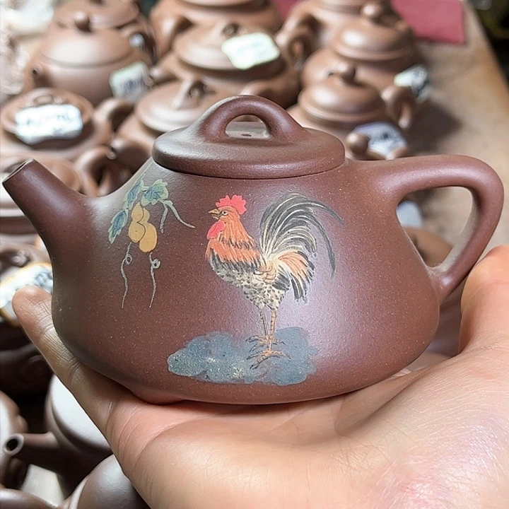 紫泥茶壶黄龙山原矿紫泥半手工