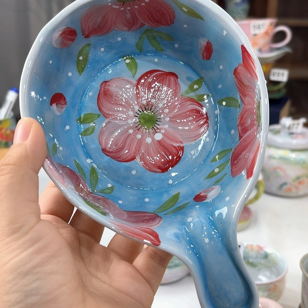 景德镇手绘高温釉下彩陶瓷茶具