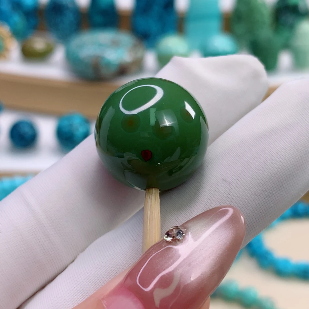 18K金镶嵌绿松石珠宝奇石阳*