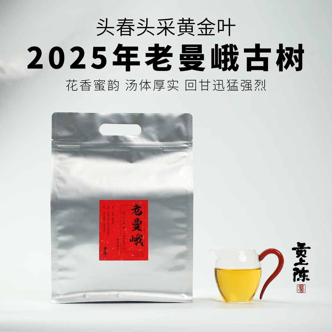2025年老曼峨古树黄金叶-头春头采-生茶 回甘迅猛