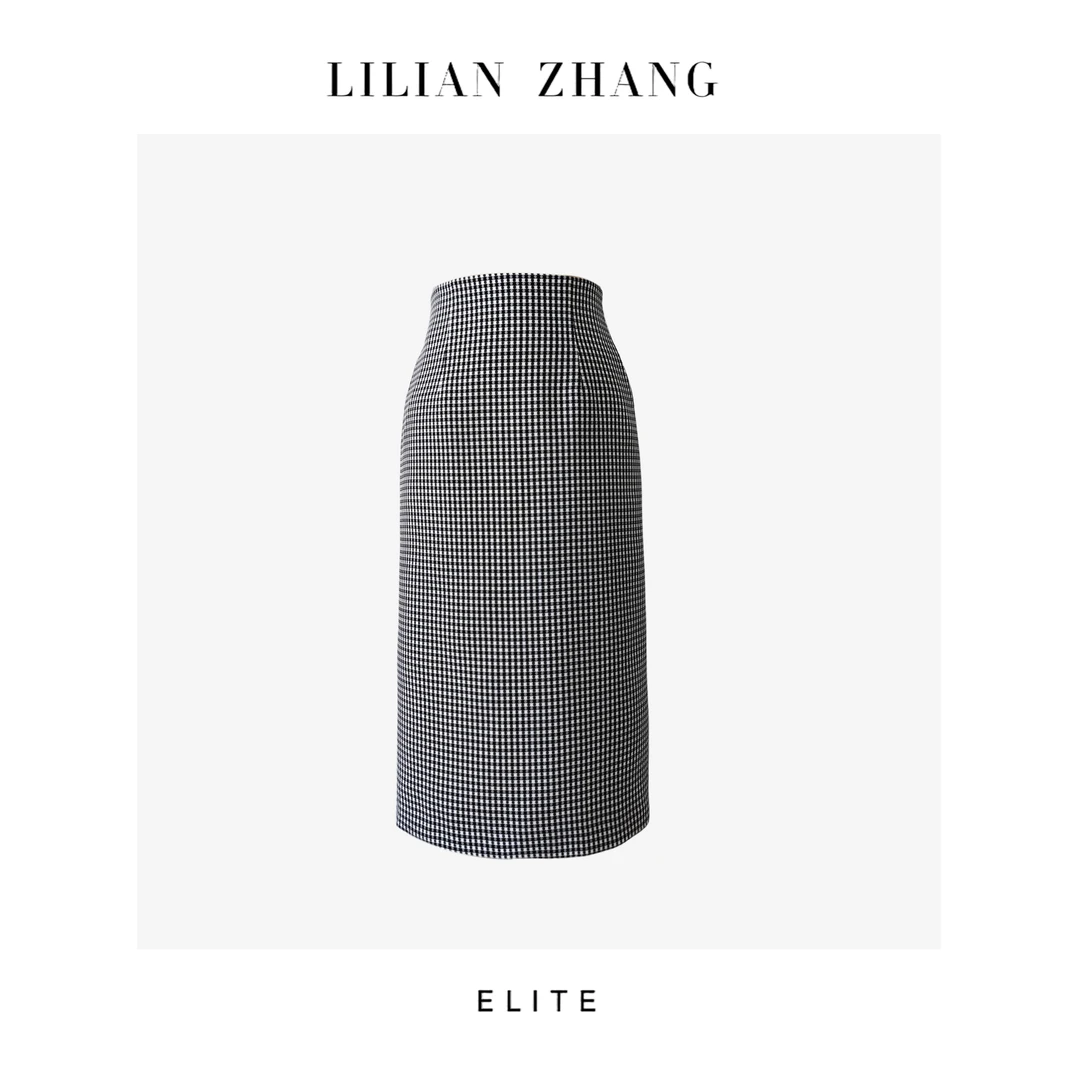 E-“定制” ——“时尚轮回”——复古风尚——经典格纹连腰半裙 2503004