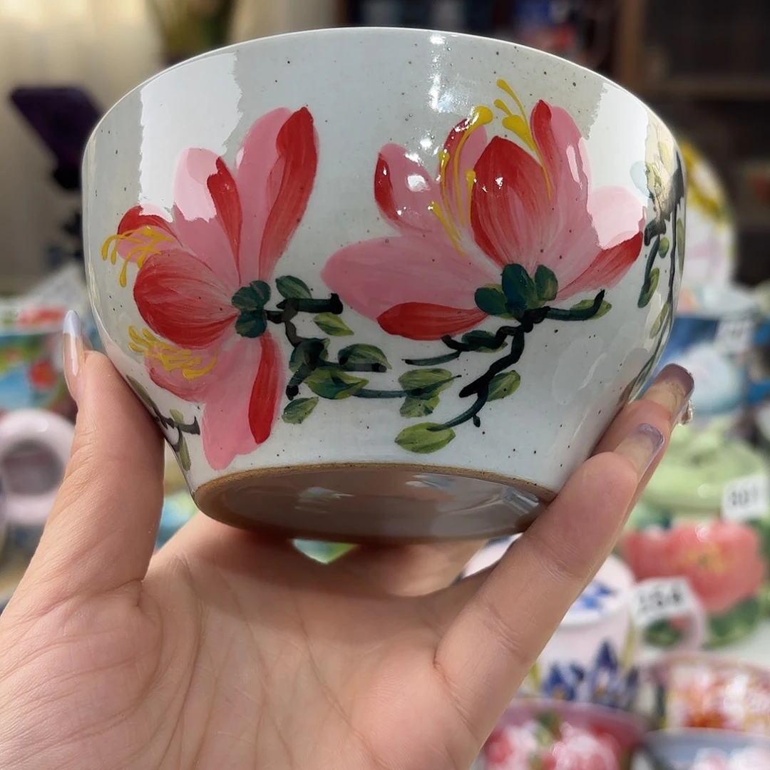 瓷片景德镇手绘高温釉下彩陶瓷茶具装饰