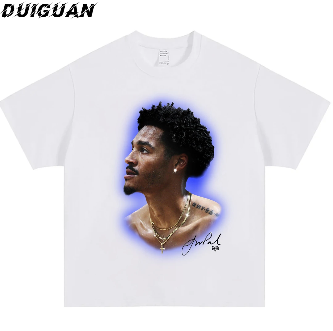 【普尔】系列美式潮牌球星重磅纯棉260g直喷印花篮球圆领短袖