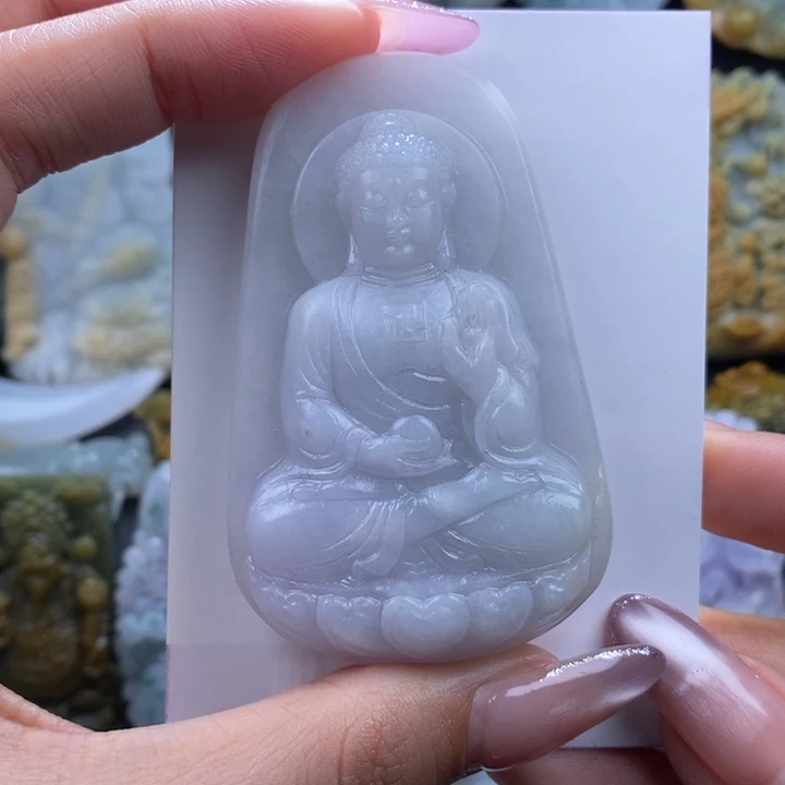 定制翡翠未镶嵌阿弥陀佛