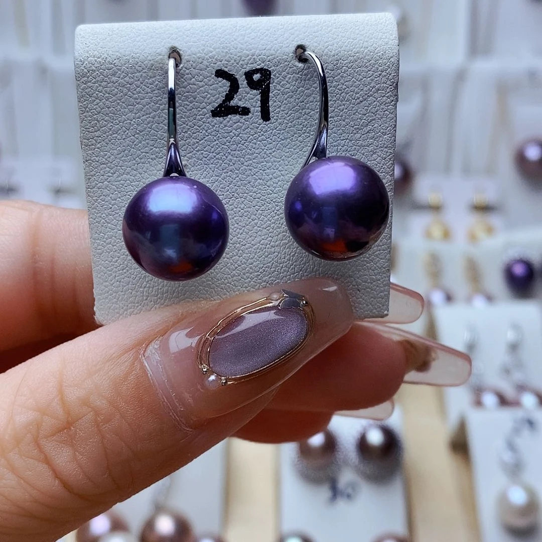 淡水珍珠耳饰银S925镶嵌小*