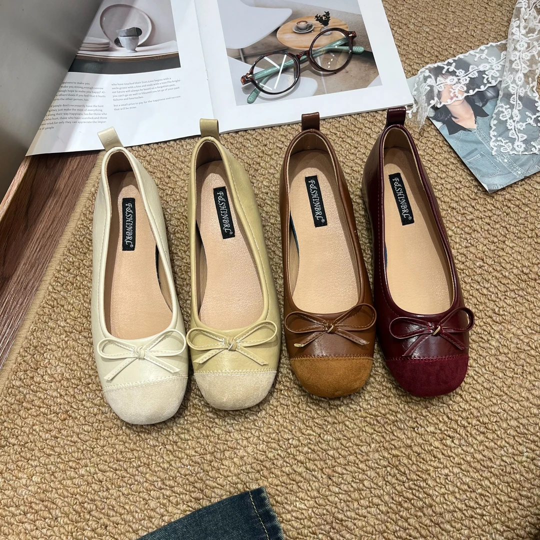 茵茵百搭女鞋蝴蝶结浅口单鞋爆款一脚蹬夏日多巴胺277/7