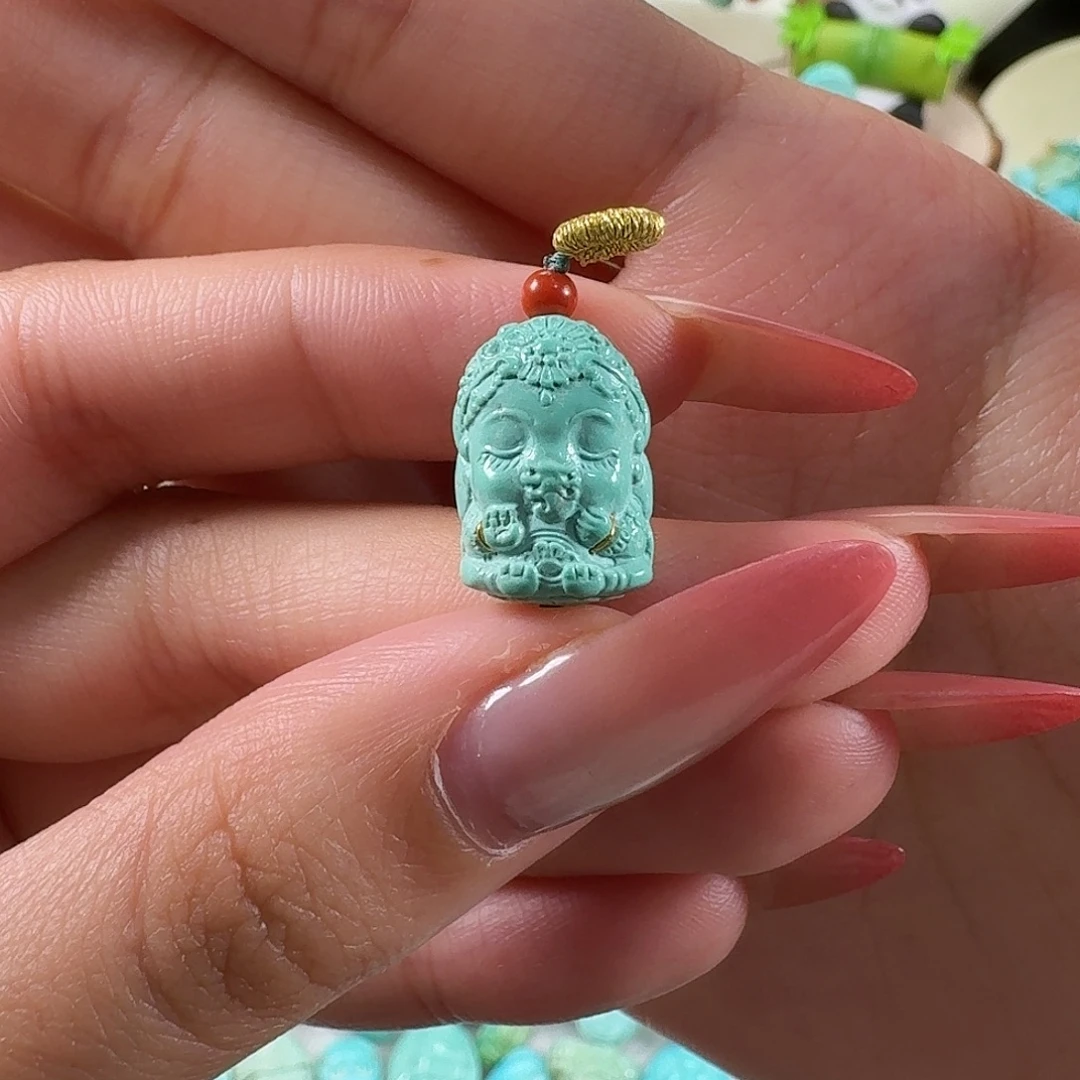 绿松石未镶嵌吊坠(不含链)象神