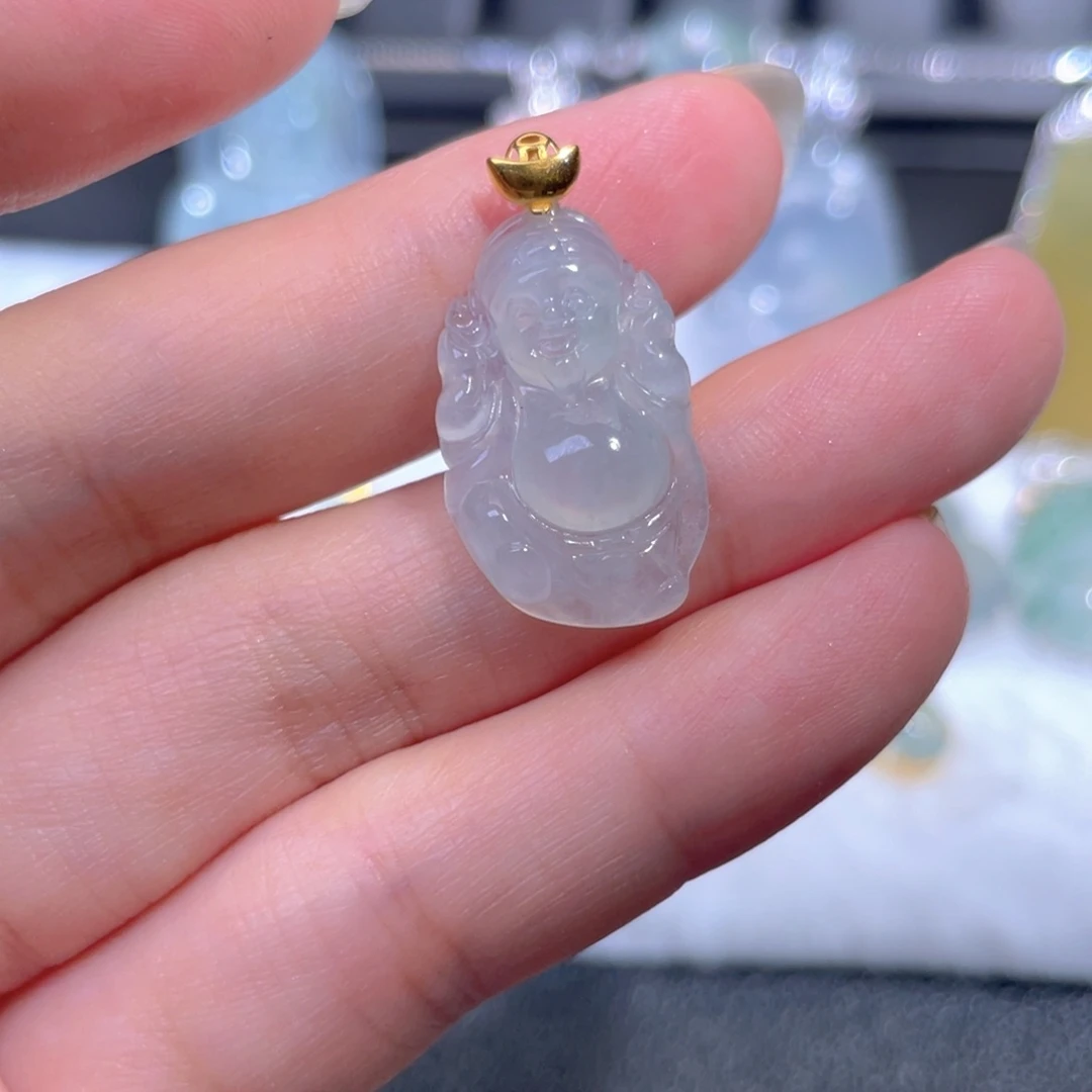 翡翠18K金镶嵌颈饰翡翠