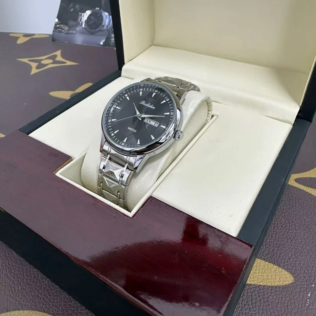 【黑盘】时尚轻奢蝶飞系列双日历防水夜光男士手表9122G专属