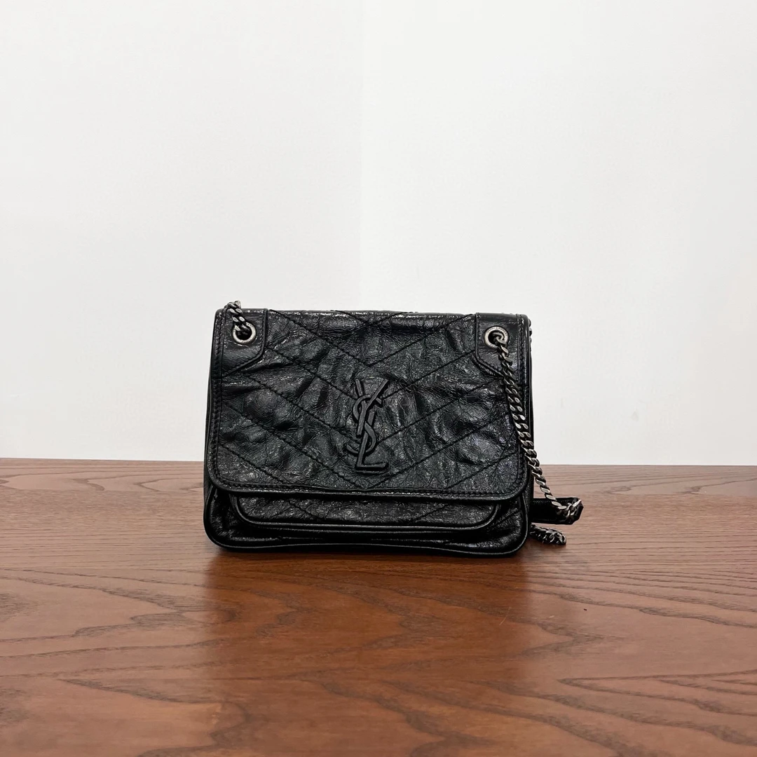 99新 YSL/圣罗兰 YSL圣罗兰 Niki黑色链条包 尺寸23×20