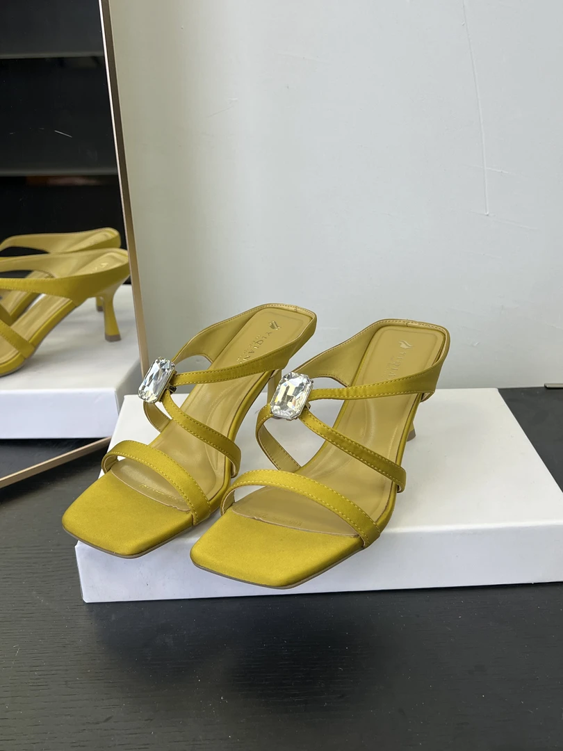 （6厘米）88-586琉璃黄细跟高跟鞋时尚舒适