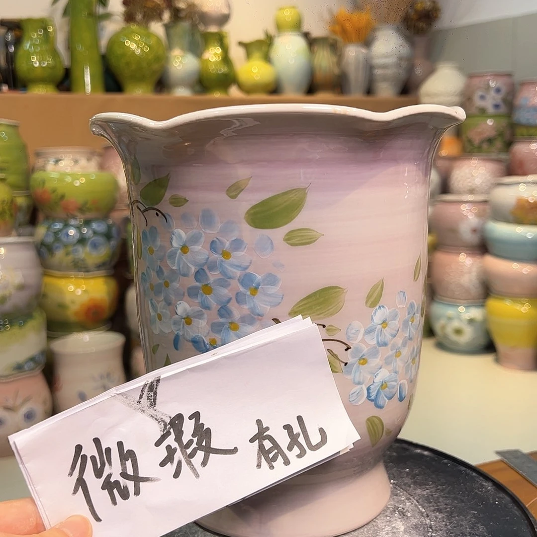 景德镇陶瓷花盆瑕258
