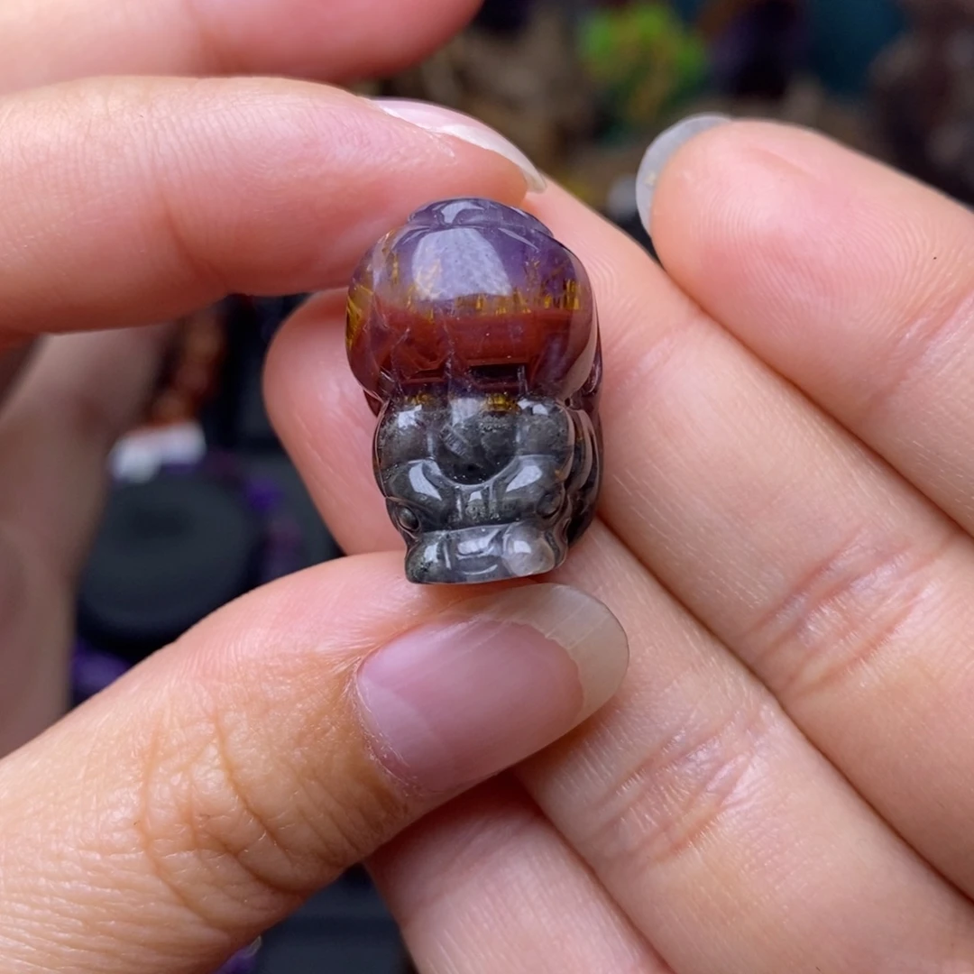 水晶A022极光四色貔貅未镶嵌