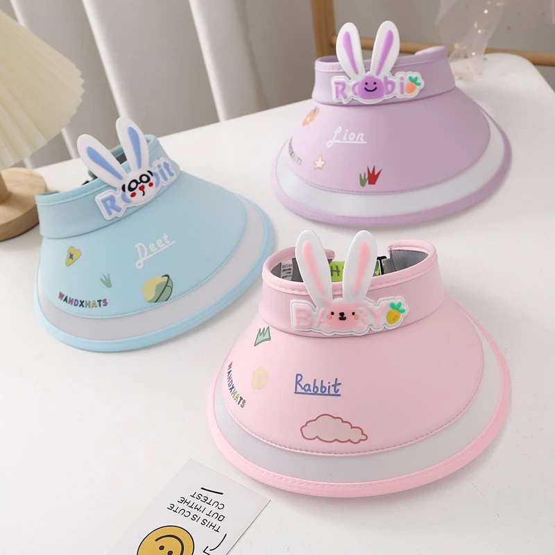 儿童防晒帽子宝宝遮阳帽夏季空顶春游男孩女童新款女孩太阳帽春秋