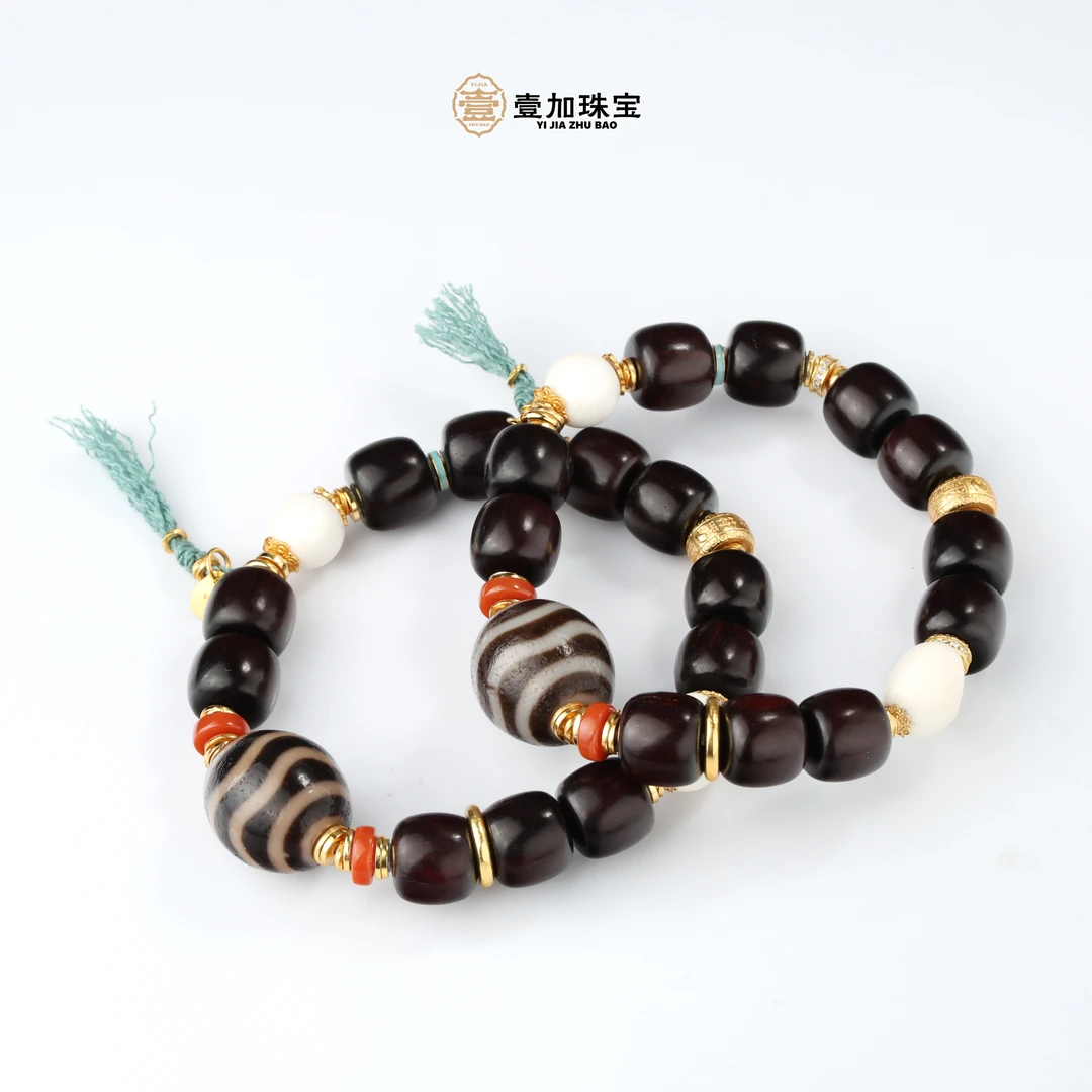 壹加林妹妹 | 玛瑙吴系双水纹手串多样性发其一