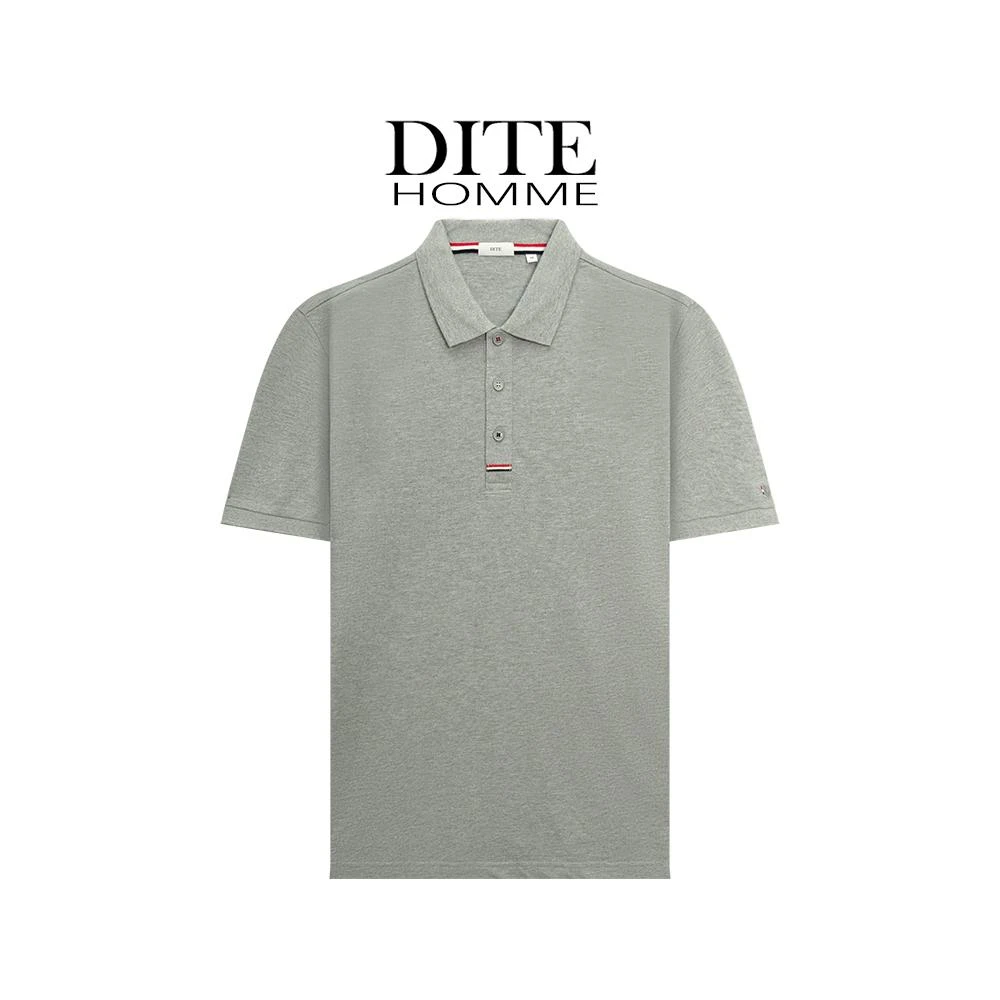 Dite迪特2025年男士夏季新款经典三粒扣时尚休闲百搭简约POLO衫
