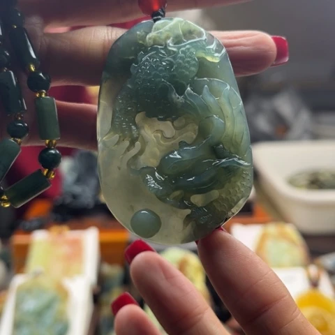 岫玉挂件未镶嵌挂件