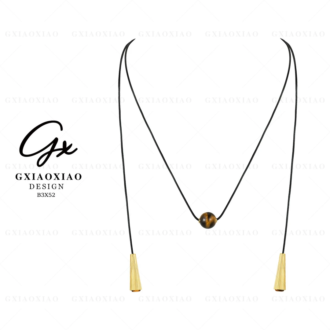 G XIAOXIAO 镀K金 【南法假日】设计师款轻奢气质复古项链 B3X52