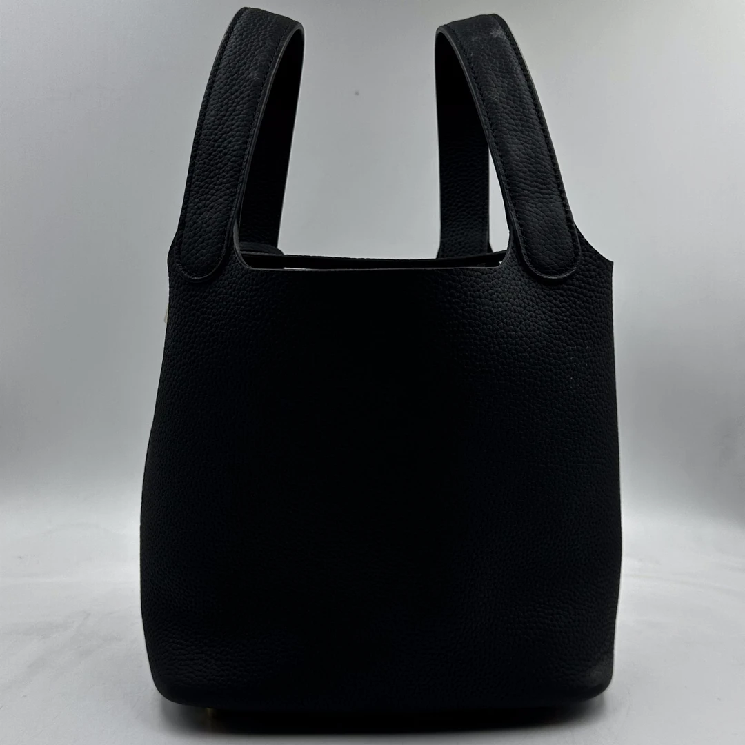 LQ-手工真皮篮子-悉尼经典款篮子-黑色18cm-0001
