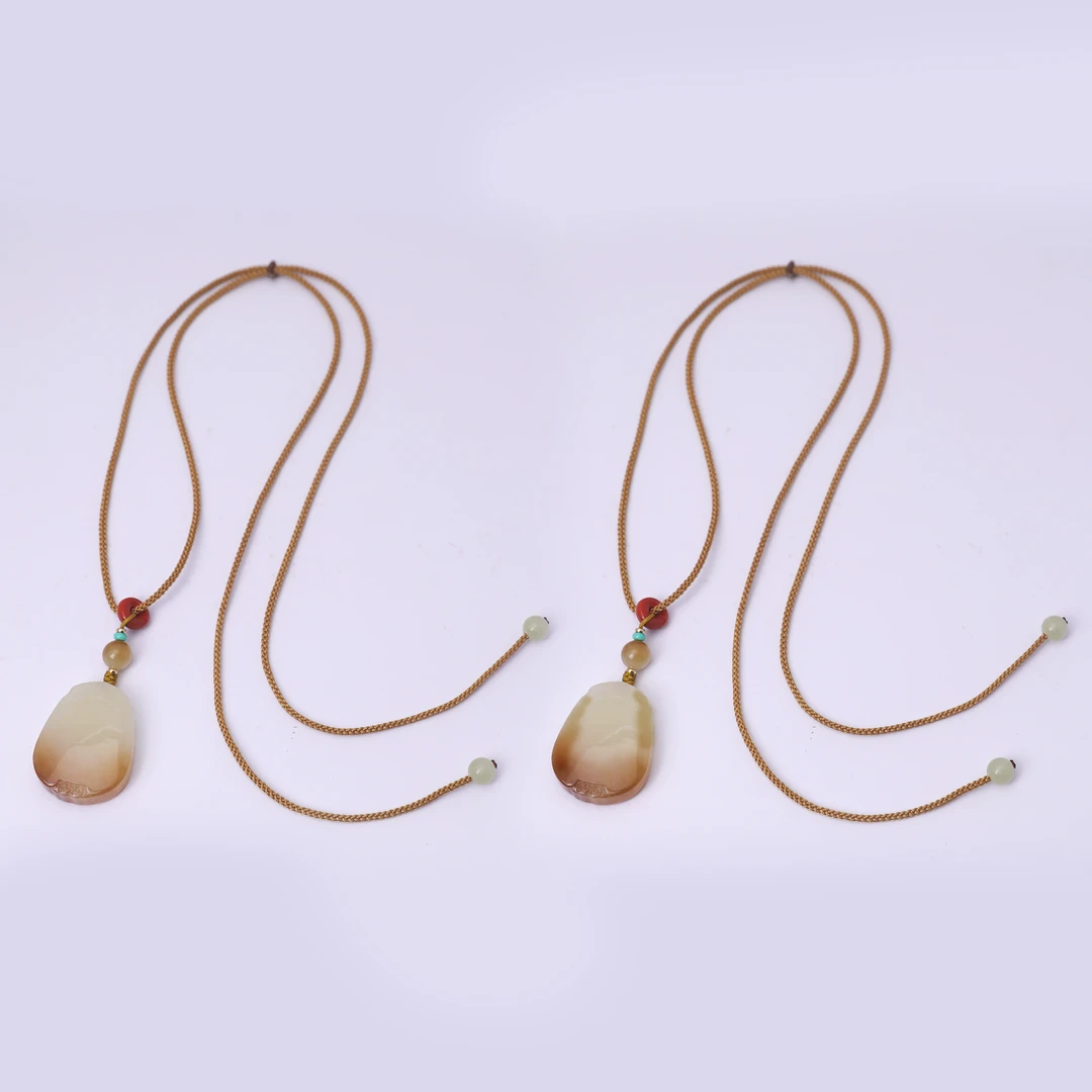 预售新疆和田玉糖白玉镜平安单面RB243155约25*33mm多样发发一件