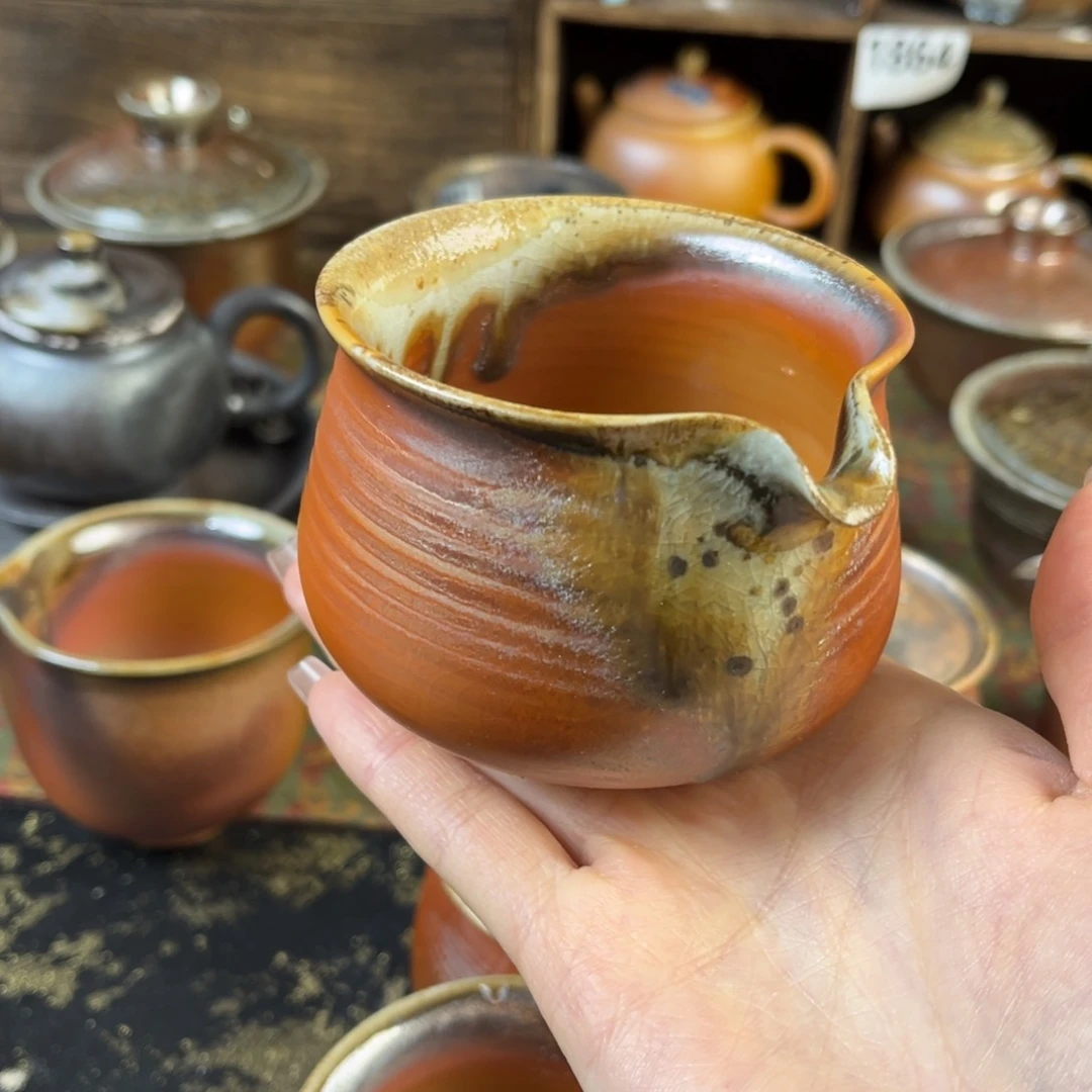 杯言**訫柴烧茶器公道杯