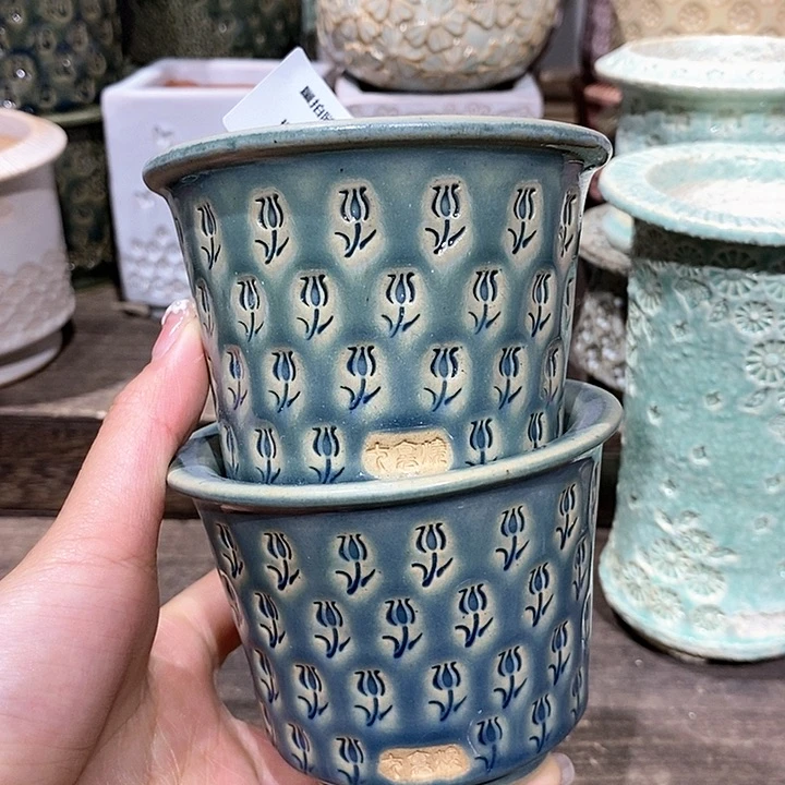 七里烧花盆2-7-051口径7