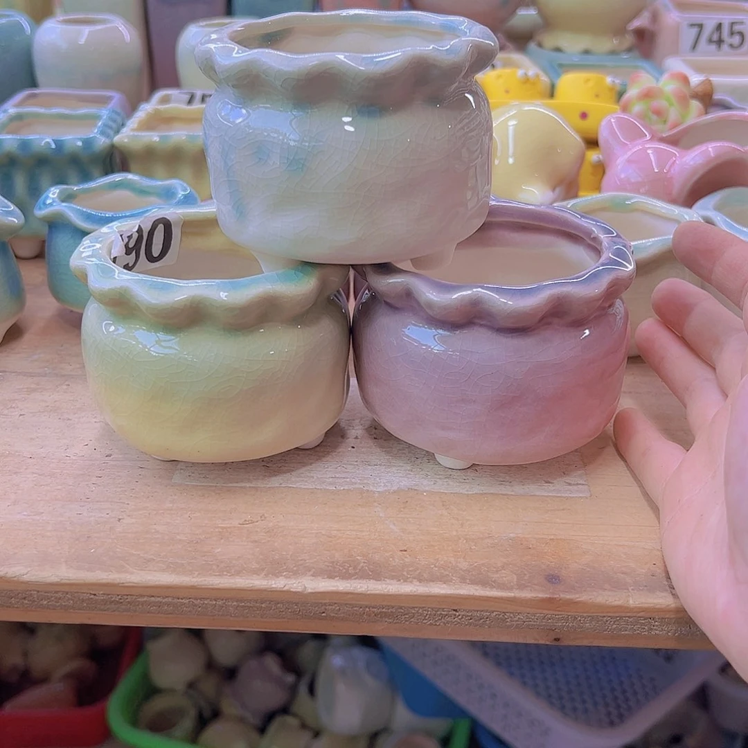 陶瓷花盆当场满12包邮